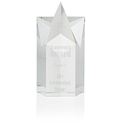 Custom Superstar Crystal Award - 8 inches