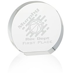 Custom Circle Crystal Award - 4 inches