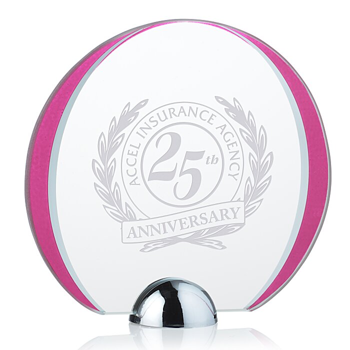 Custom Cardinal Starfire Award - 5 inches