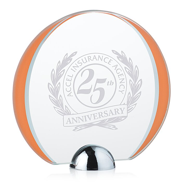 Custom Cardinal Starfire Award - 5 inches