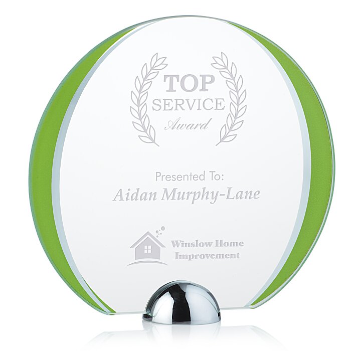 Custom Cardinal Starfire Award - 6 inches