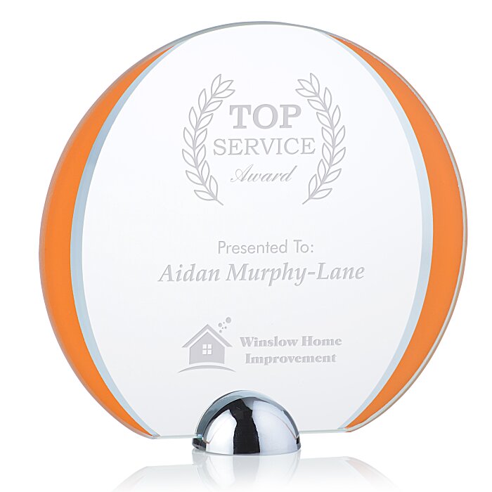 Custom Cardinal Starfire Award - 6 inches