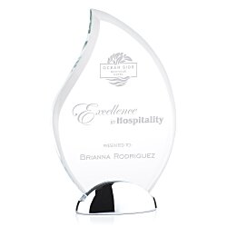 Custom Superior Flame Starfire Award - 6 inches
