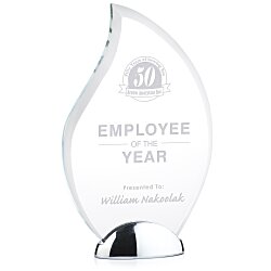 Custom Superior Flame Starfire Award - 8 inches