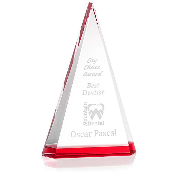 Custom Trig Crystal Award - 8 inches