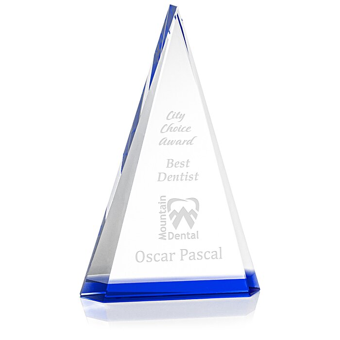 Custom Trig Crystal Award - 8 inches