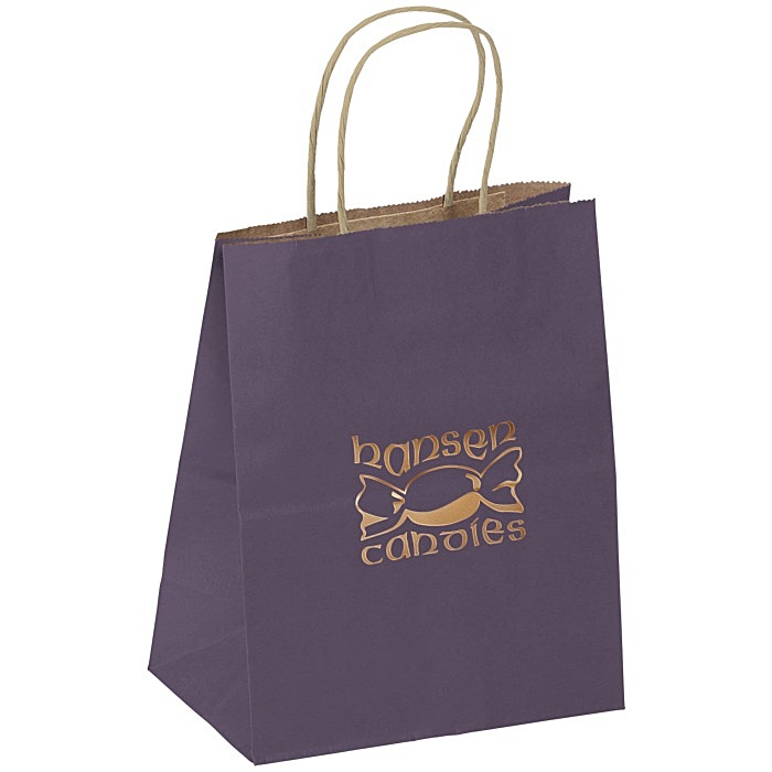 Custom Matte Shopping Bag - 9 3/4 inches x 7 3/4 inches