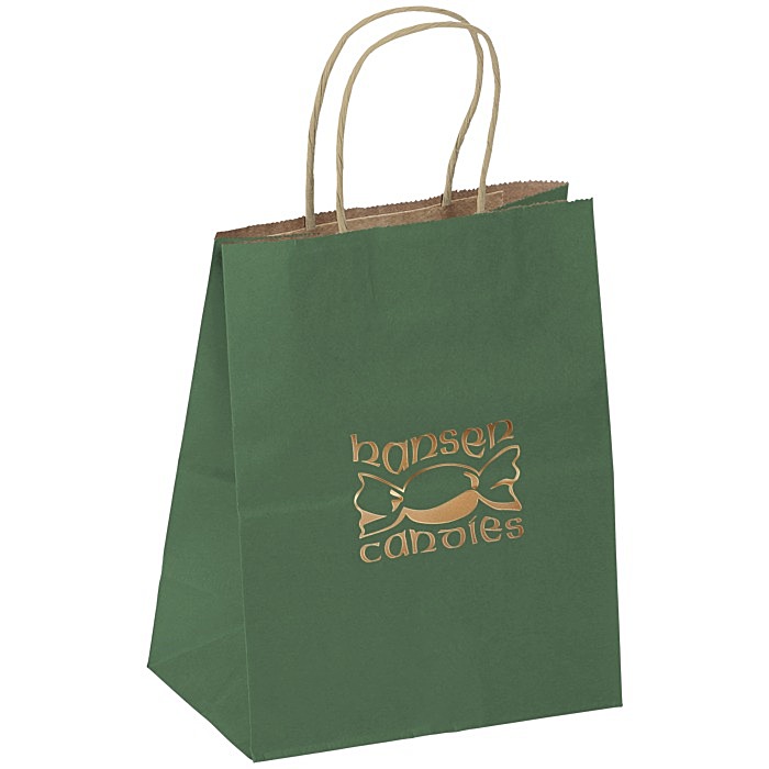 Custom Matte Shopping Bag - 9 3/4 inches x 7 3/4 inches