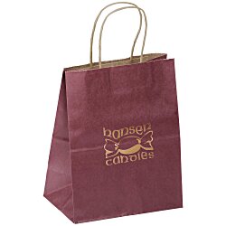 Custom Matte Shopping Bag - 9 3/4 inches x 7 3/4 inches