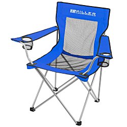 Custom Mesh Folding Chair with Carrying Bag