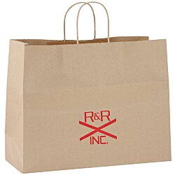 Custom Kraft Paper Brown Shopping Bag - 12 inches x 16 inches