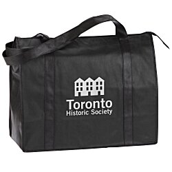 Custom Non-Woven Zippered Convention Tote - 24 hr