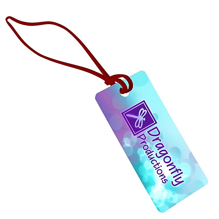 Custom Rectangle POLYspectrum Bag Tag - Opaque