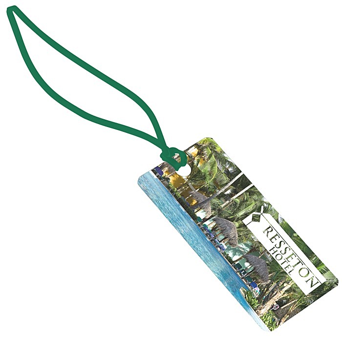Custom Rectangle POLYspectrum Bag Tag - Translucent