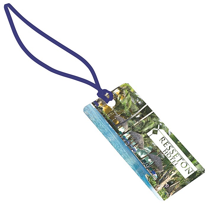 Custom Rectangle POLYspectrum Bag Tag - Translucent