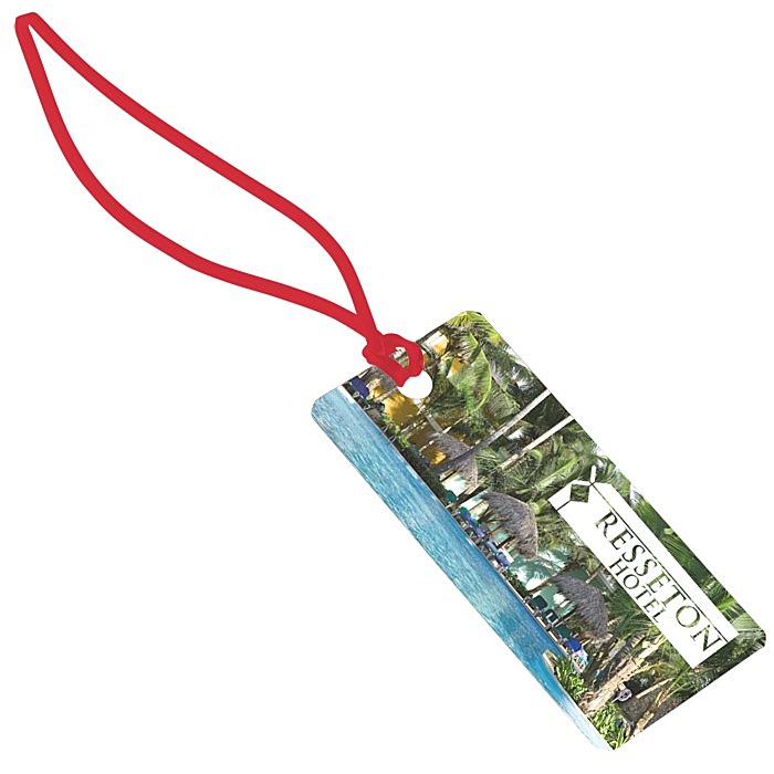 Custom Rectangle POLYspectrum Bag Tag - Translucent
