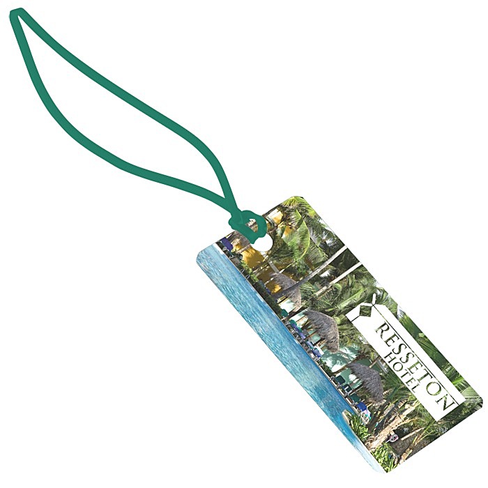 Custom Rectangle POLYspectrum Bag Tag - Translucent