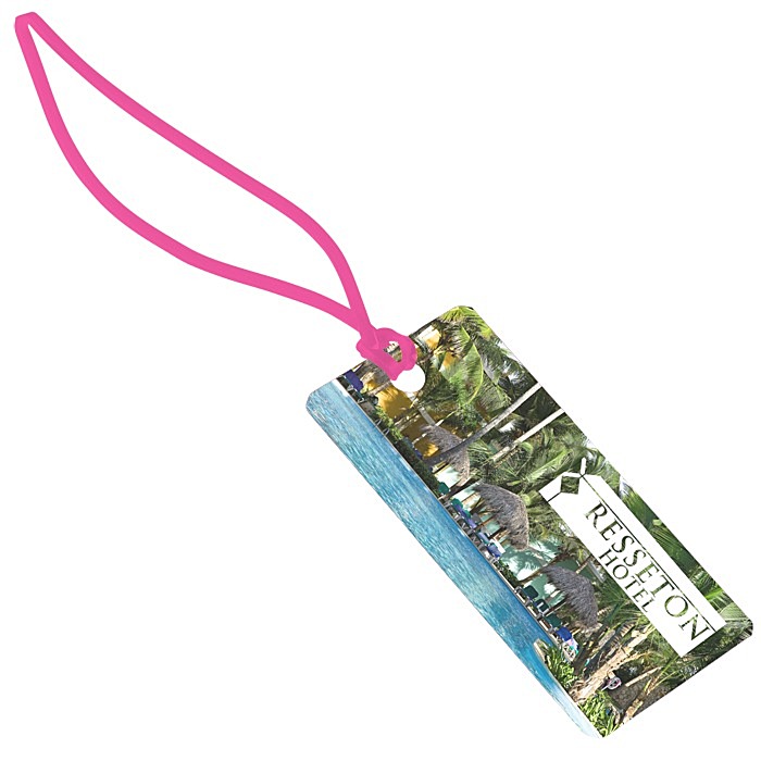 Custom Rectangle POLYspectrum Bag Tag - Translucent