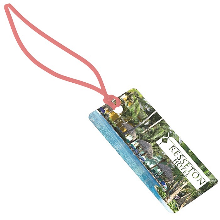 Custom Rectangle POLYspectrum Bag Tag - Translucent