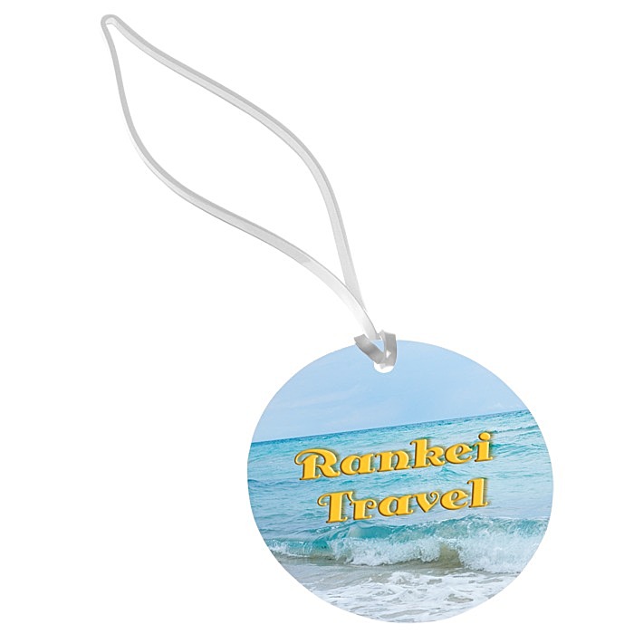 Custom Round POLYspectrum Bag Tag - Translucent