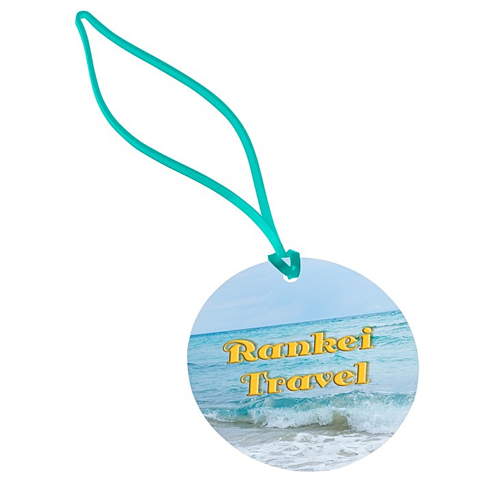 Custom Round POLYspectrum Bag Tag - Translucent