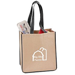 Custom V Natural Kraft Sack Tote - Closeout