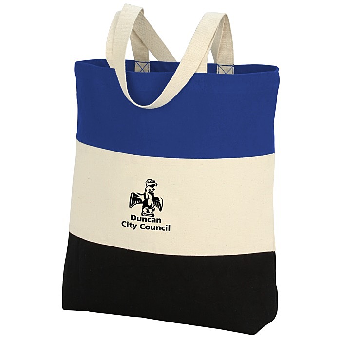 Custom Tri-Colour Cotton Tote