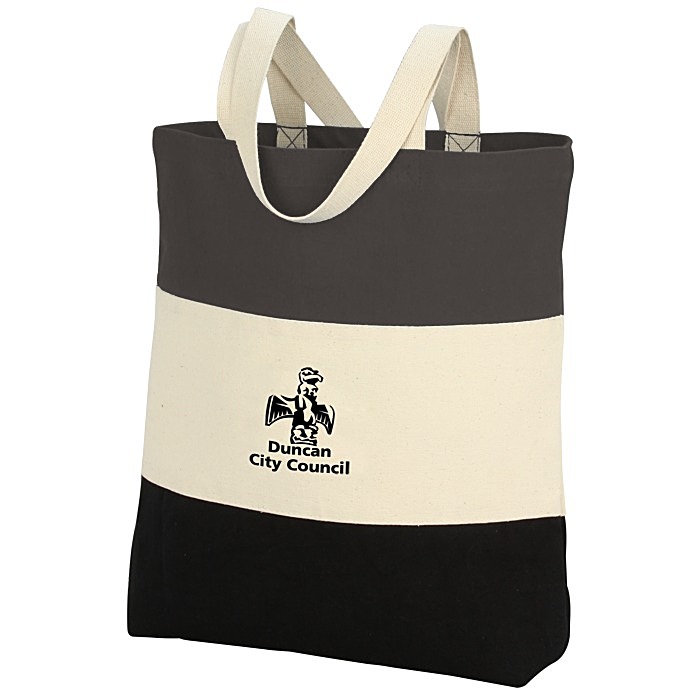 Custom Tri-Colour Cotton Tote