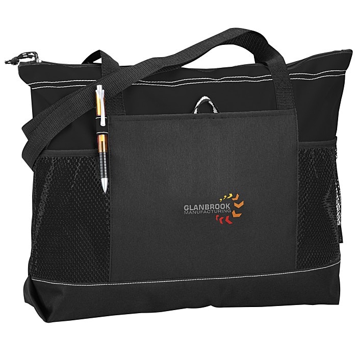 Custom Select Zippered Tote - Embroidered
