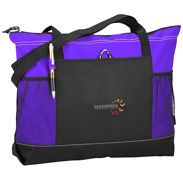Custom Select Zippered Tote - Embroidered