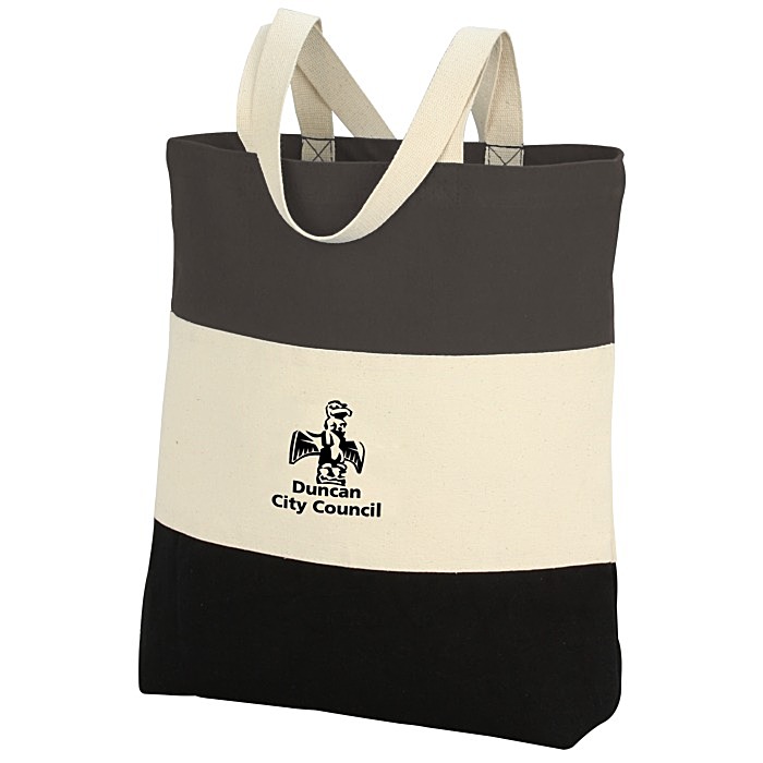 Custom Tri-Colour Cotton Tote - 24 hr
