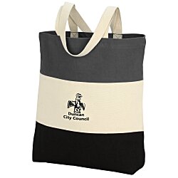 Custom Tri-Colour Cotton Tote - 24 hr