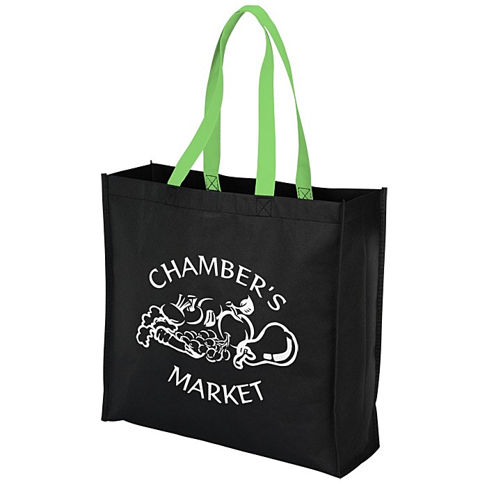 Custom Colour Handle Tote - 12 inches x 9 1/2 inches