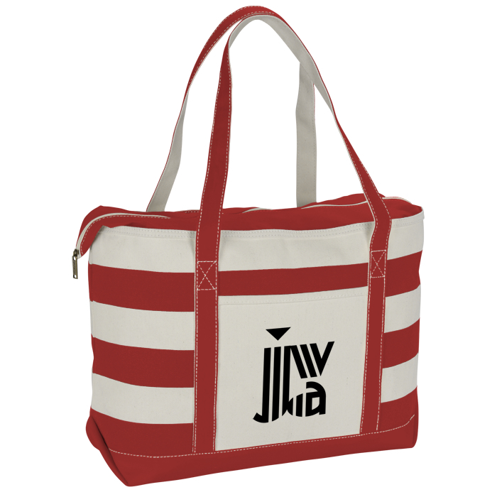 Custom Canvas Nautical 18-oz Zip Top Tote - 14 inches x 24 inches