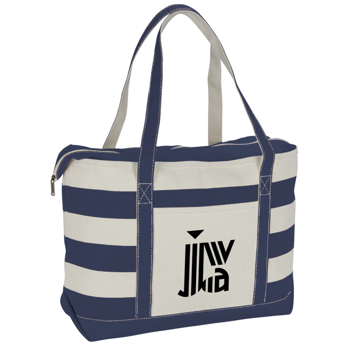 Custom Canvas Nautical 18-oz Zip Top Tote - 14 inches x 24 inches