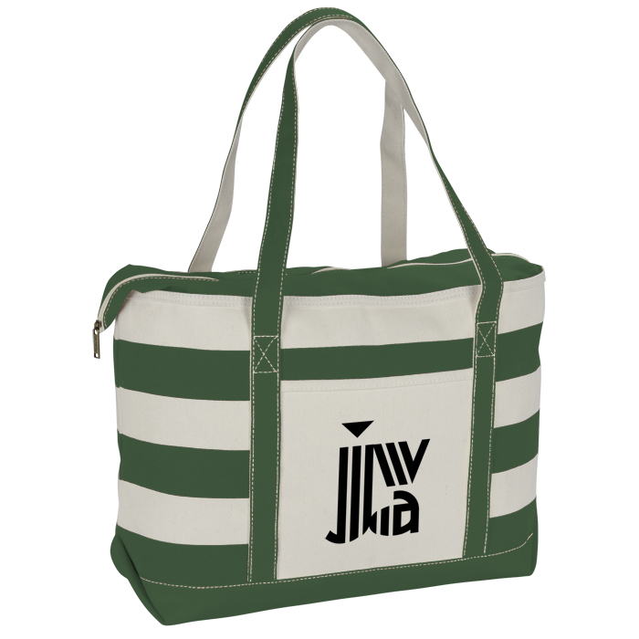 Custom Canvas Nautical 18-oz Zip Top Tote - 14 inches x 24 inches