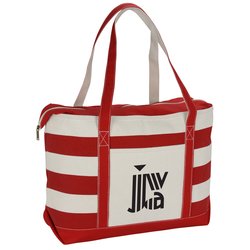Custom Canvas Nautical 18-oz Zip Top Tote - 14 inches x 24 inches