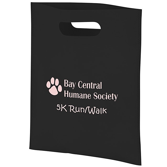 Custom Non-Woven Cut-Out Handle Bag - 14 inches x 11 inches