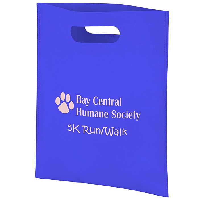 Custom Non-Woven Cut-Out Handle Bag - 14 inches x 11 inches