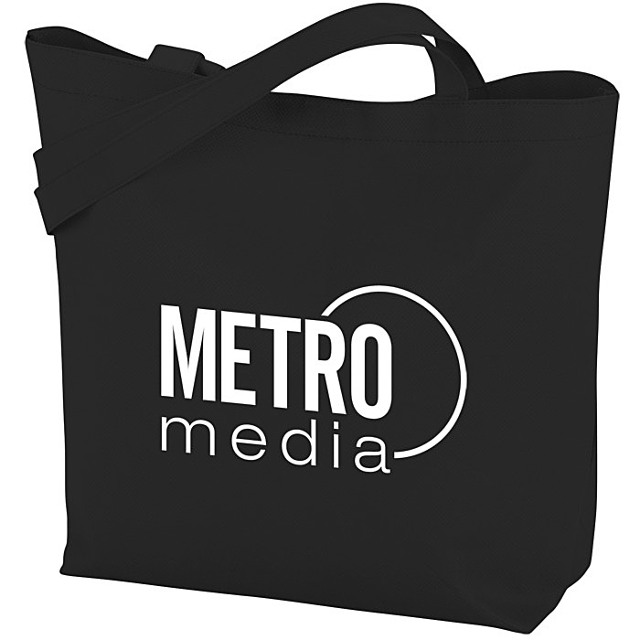 Custom Stay Shut Non-Woven Tote - 11 3/4 inches x 14 3/4 inches