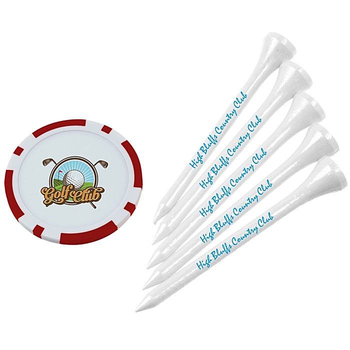 Custom Poker Chip Tee Pack - 2 3/4 inches