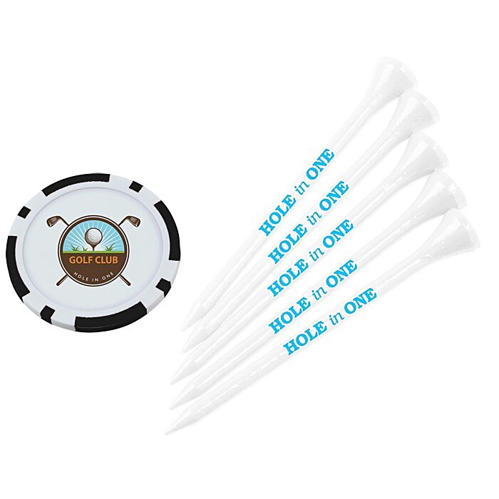 Custom Poker Chip Tee Pack - 3 1/4 inches