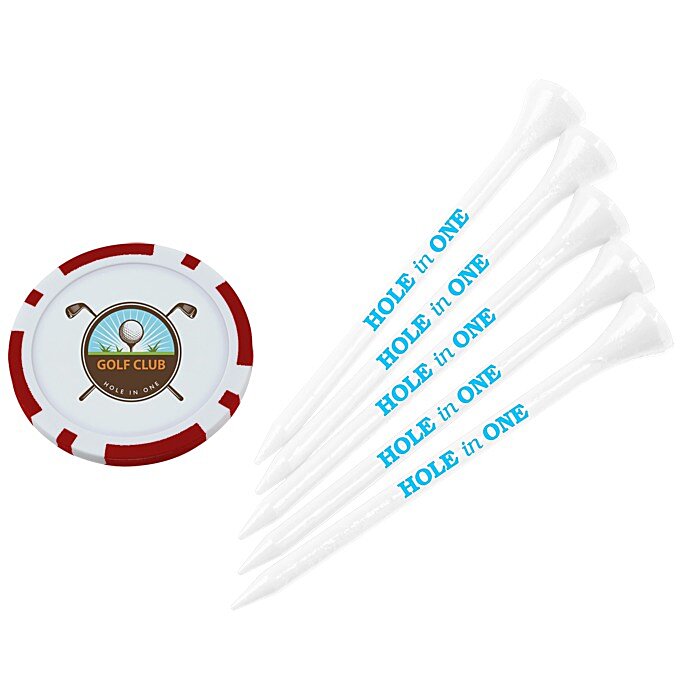 Custom Poker Chip Tee Pack - 3 1/4 inches
