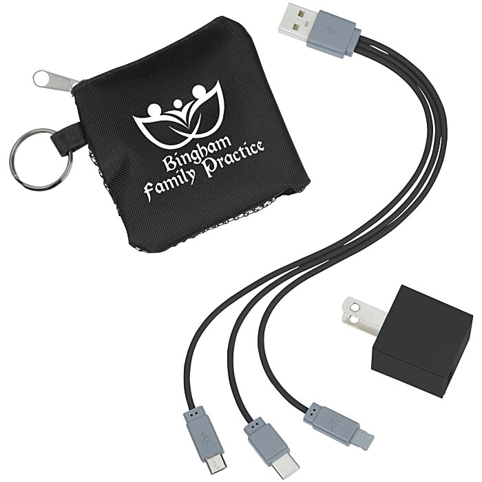 Custom Sporty 3-in-1 Pouch with Wall Charger