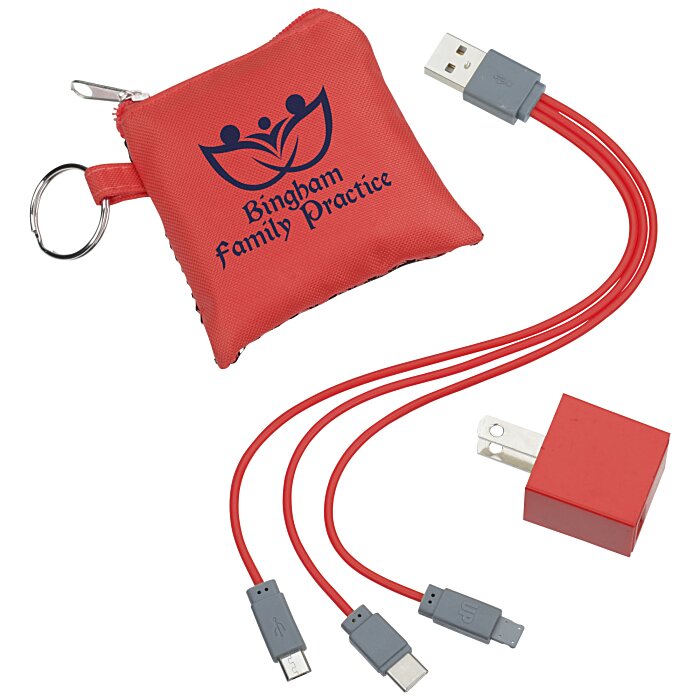 Custom Sporty 3-in-1 Pouch with Wall Charger