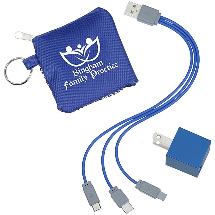 Custom Sporty 3-in-1 Pouch with Wall Charger