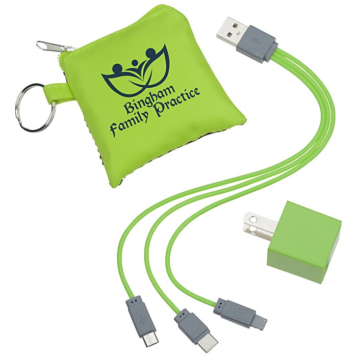 Custom Sporty 3-in-1 Pouch with Wall Charger