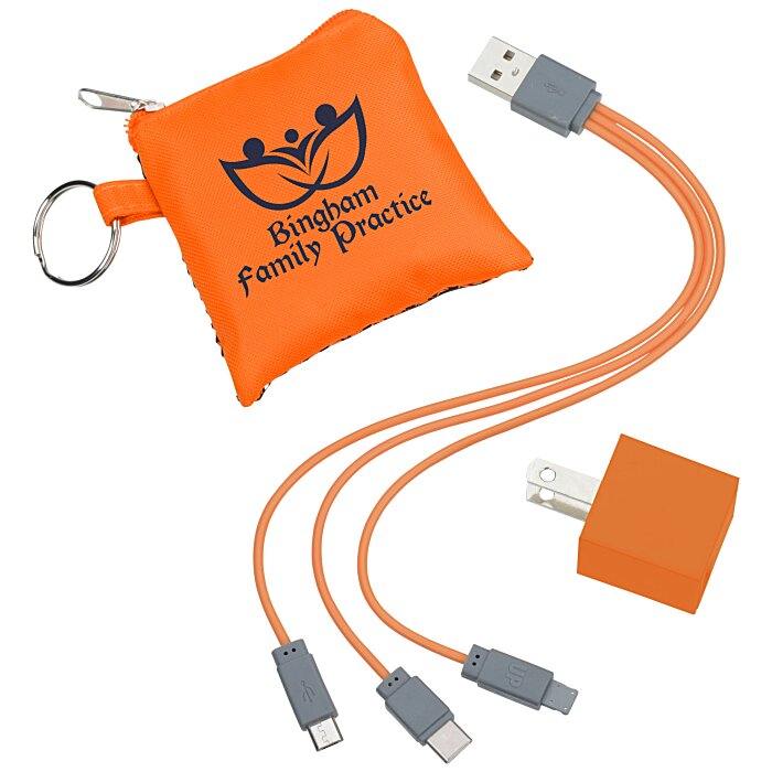 Custom Sporty 3-in-1 Pouch with Wall Charger
