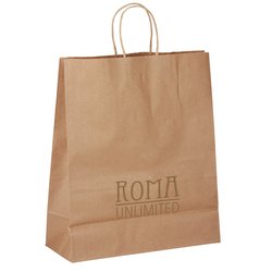 Custom Kraft Paper Brown Shopping Bag - 15