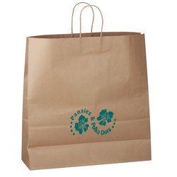 Custom Kraft Paper Brown Shopping Bag - 18-3/4